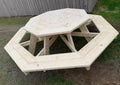OCTAGON PICNIC TABLE - UNFINISHED