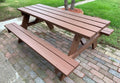 6' STANDARD PICNIC TABLE - FULLY PAINTED (BROWN)
