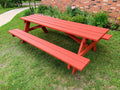 8' STANDARD PICNIC TABLE - FULLY PAINTED (COUNTRY RED)
