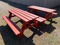 6' STANDARD PICNIC TABLE - FULLY PAINTED (COUNTRY RED)